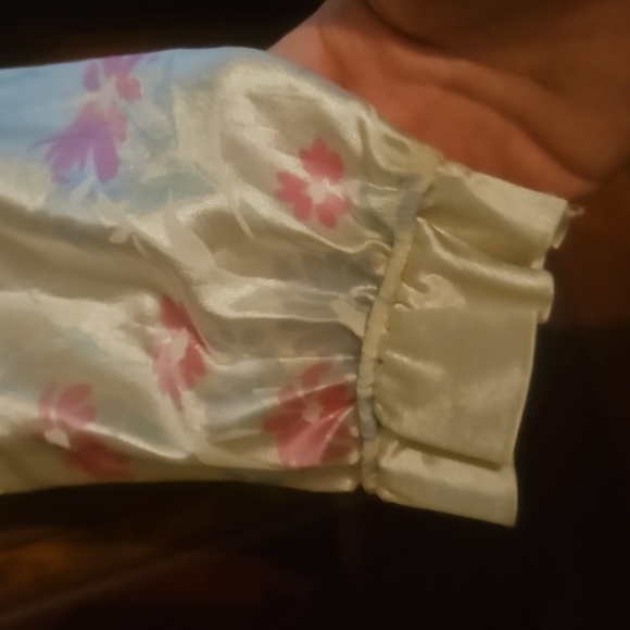 Lara Dee Vintage Silky Long Robe 1 Pocket belt tie sz S - Picture 5 of 7